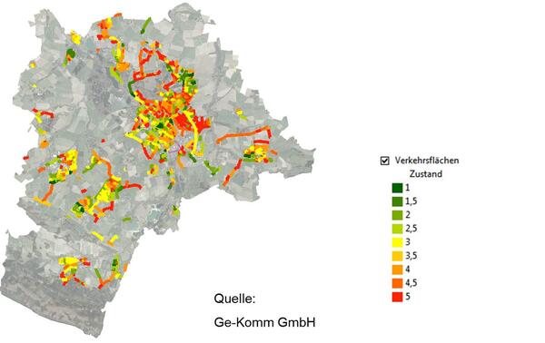 Bild vergr&ouml;&szlig;ern: Karte des Straßenausbauprogramms